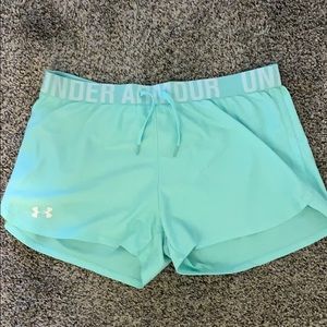 Light teal under armour shorts